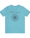 Find your Happiness mandala Unisex Jersey Short Sleeve Tee in 15 colors