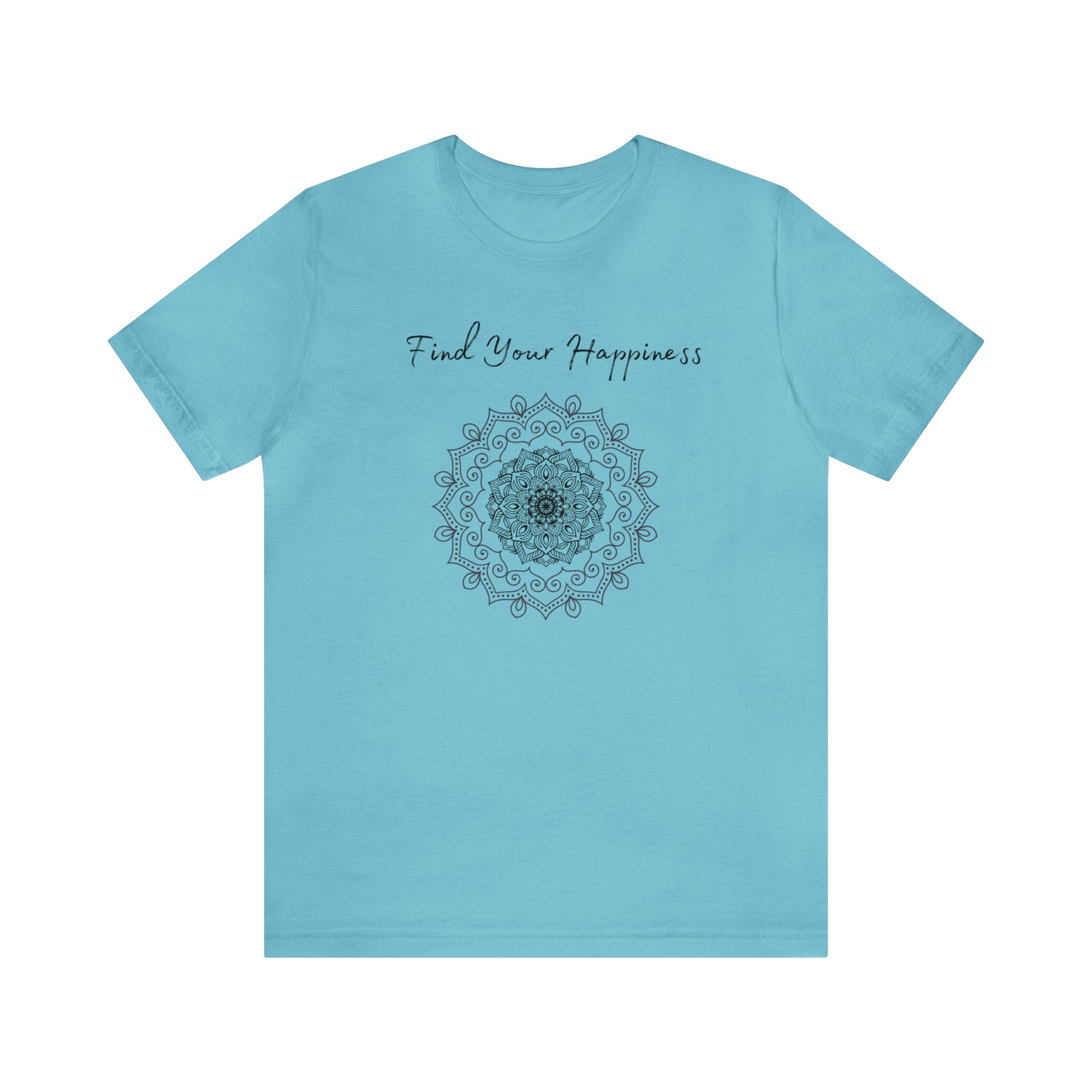 Find your Happiness mandala Unisex Jersey Short Sleeve Tee in 15 colors