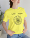 Find your Happiness mandala Unisex Jersey Short Sleeve Tee in 15 colors