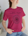 Find your Happiness mandala Unisex Jersey Short Sleeve Tee in 15 colors