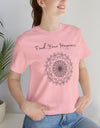 Find your Happiness mandala Unisex Jersey Short Sleeve Tee in 15 colors