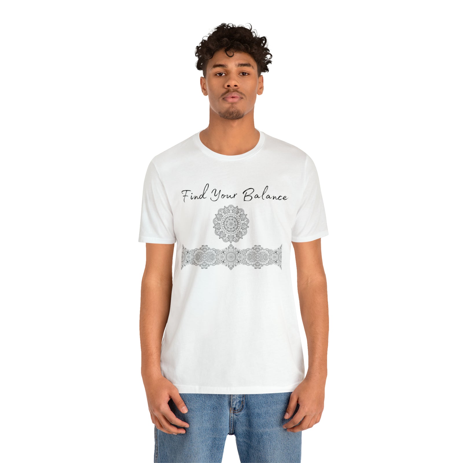Find Your Balance mandala 2 Unisex Jersey Short Sleeve Tee 15 colors