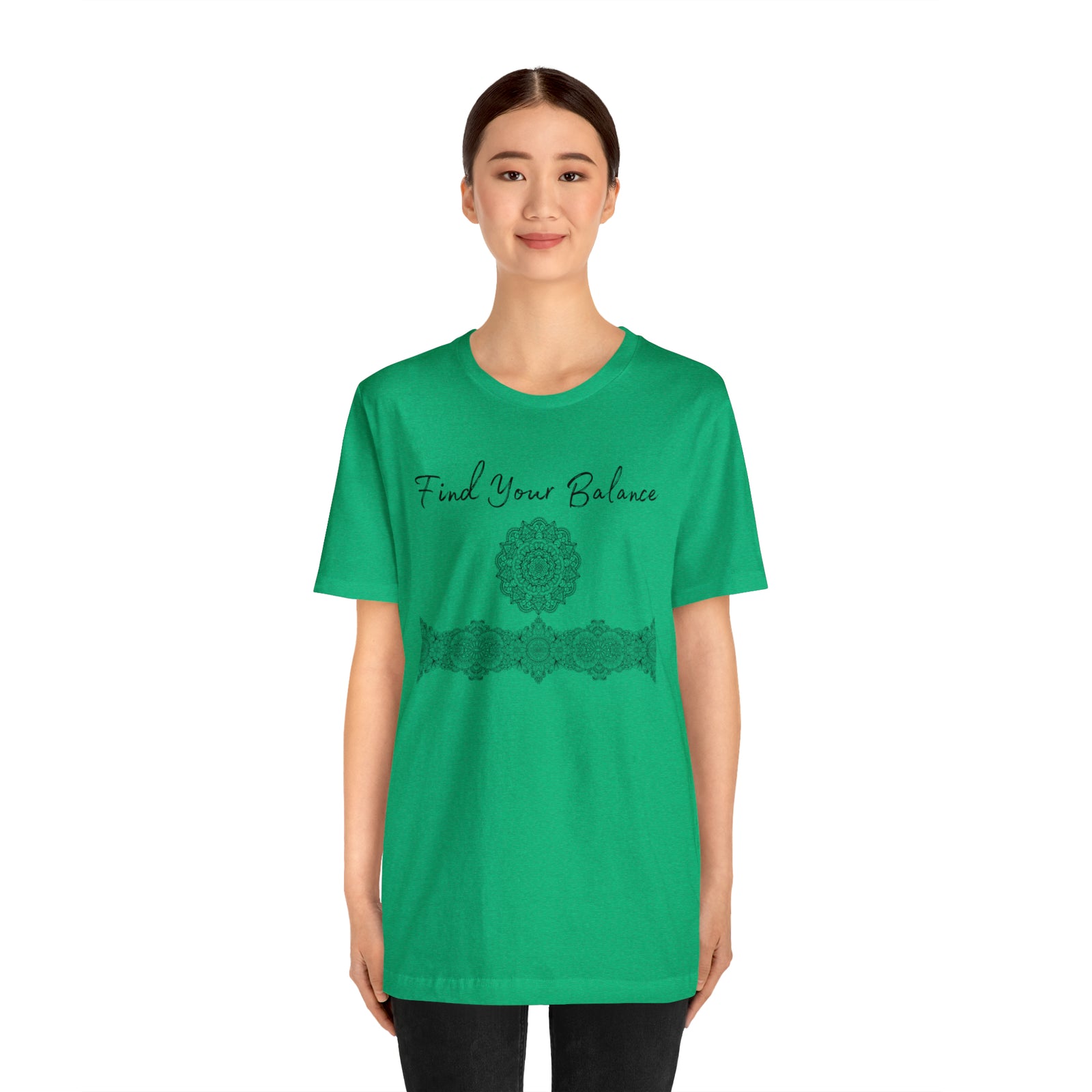 Find Your Balance mandala 2 Unisex Jersey Short Sleeve Tee 15 colors