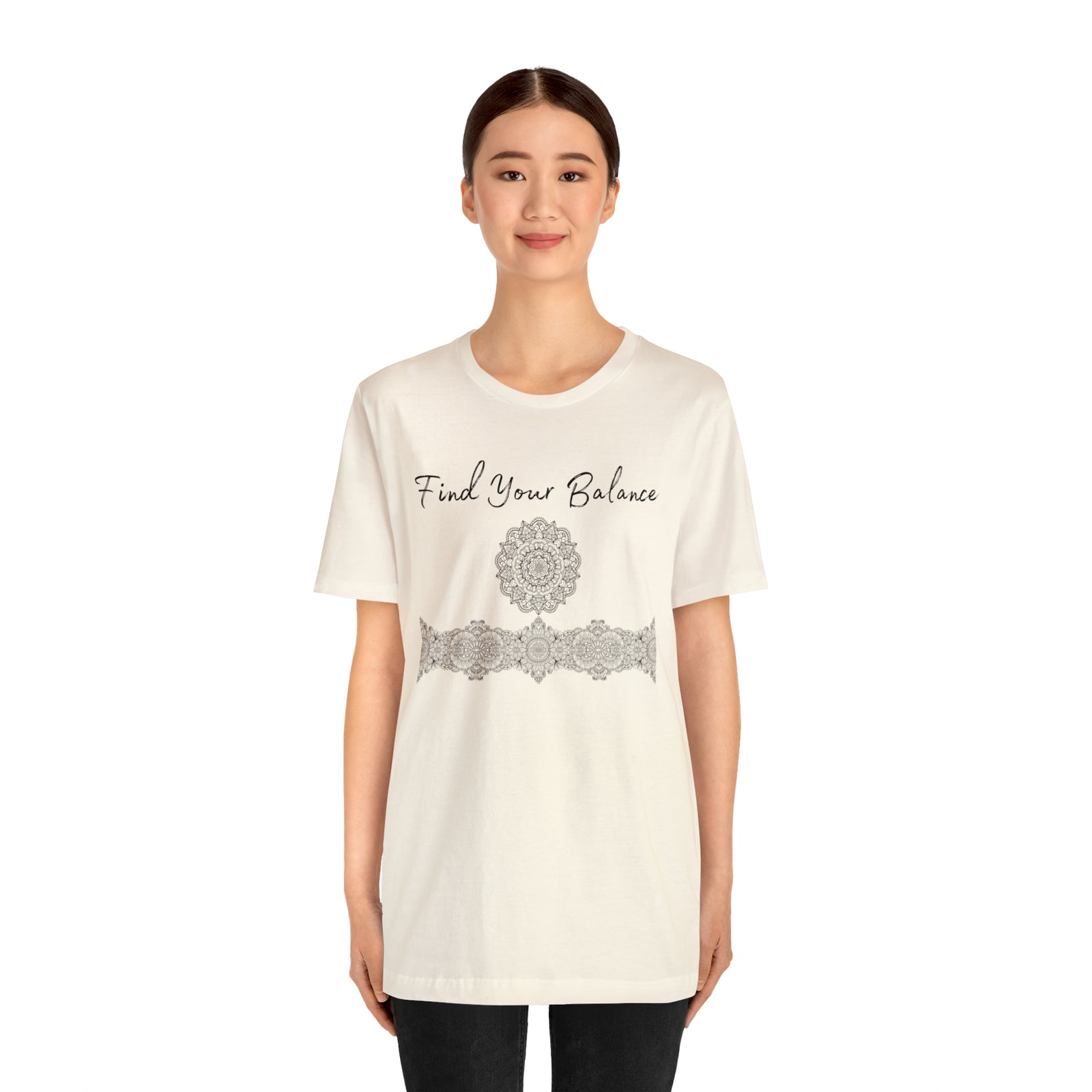 Find Your Balance mandala 2 Unisex Jersey Short Sleeve Tee 15 colors