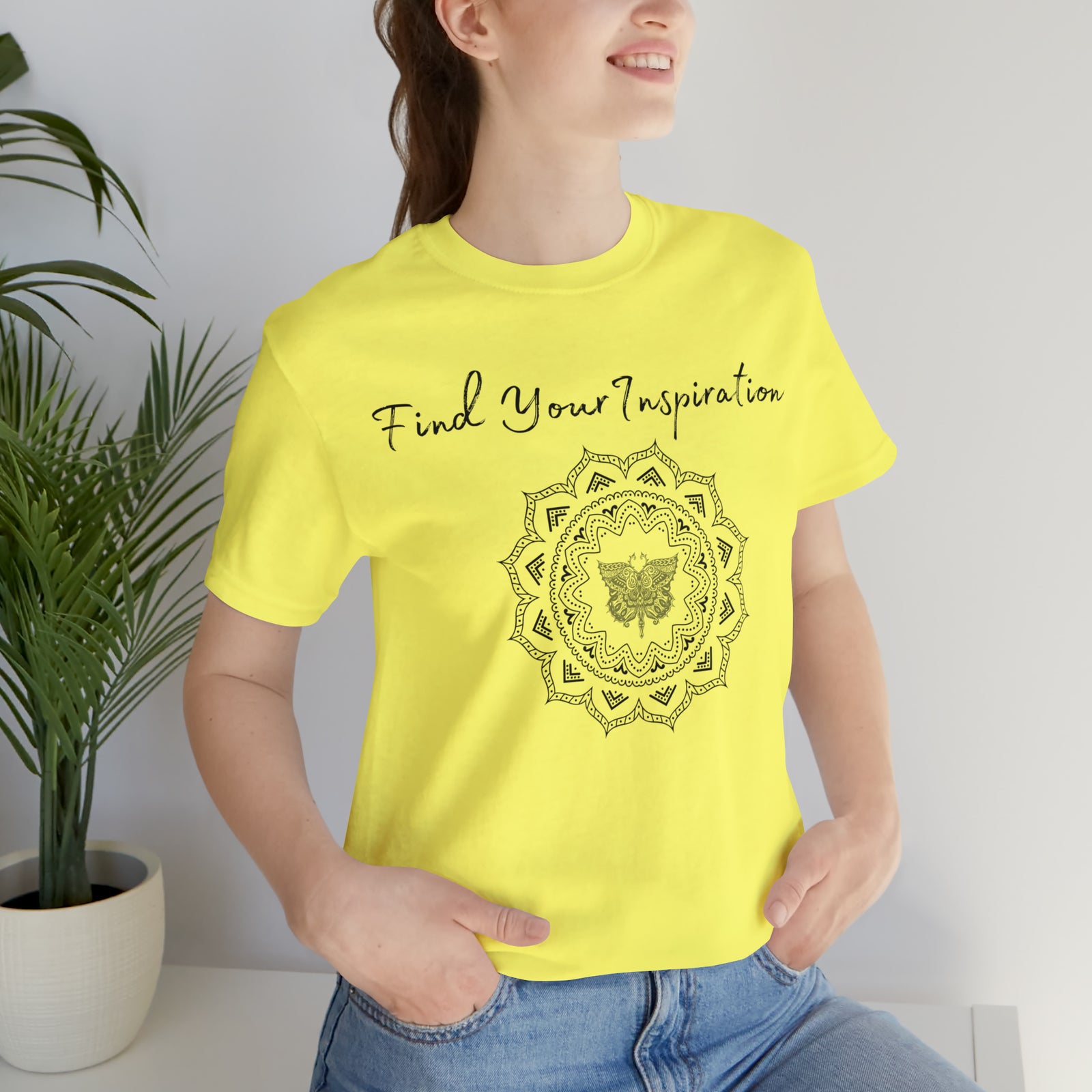 Find Your Inspiration butterfly mandala Unisex Jersey Short Sleeve Tee 15 colors