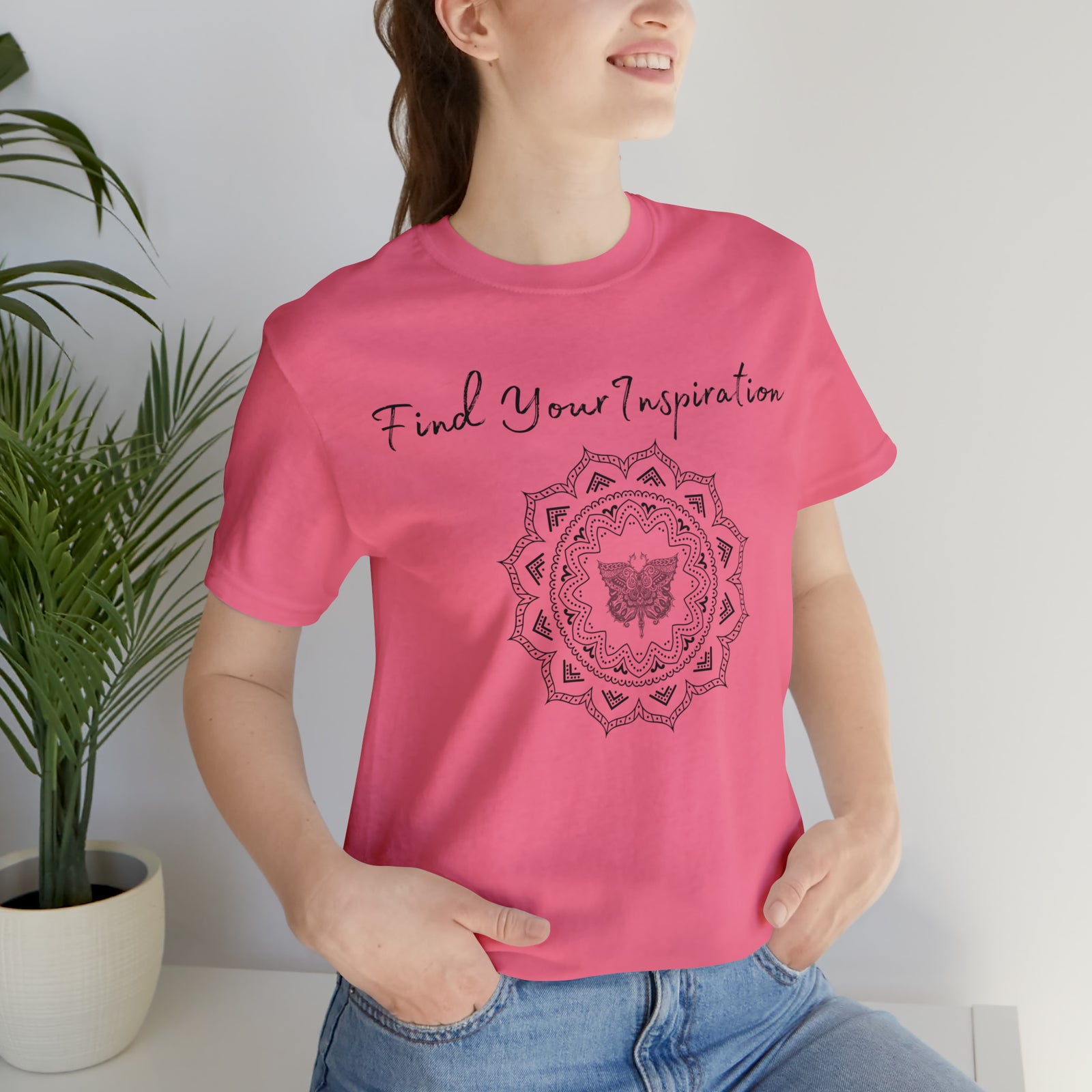 Find Your Inspiration butterfly mandala Unisex Jersey Short Sleeve Tee 15 colors