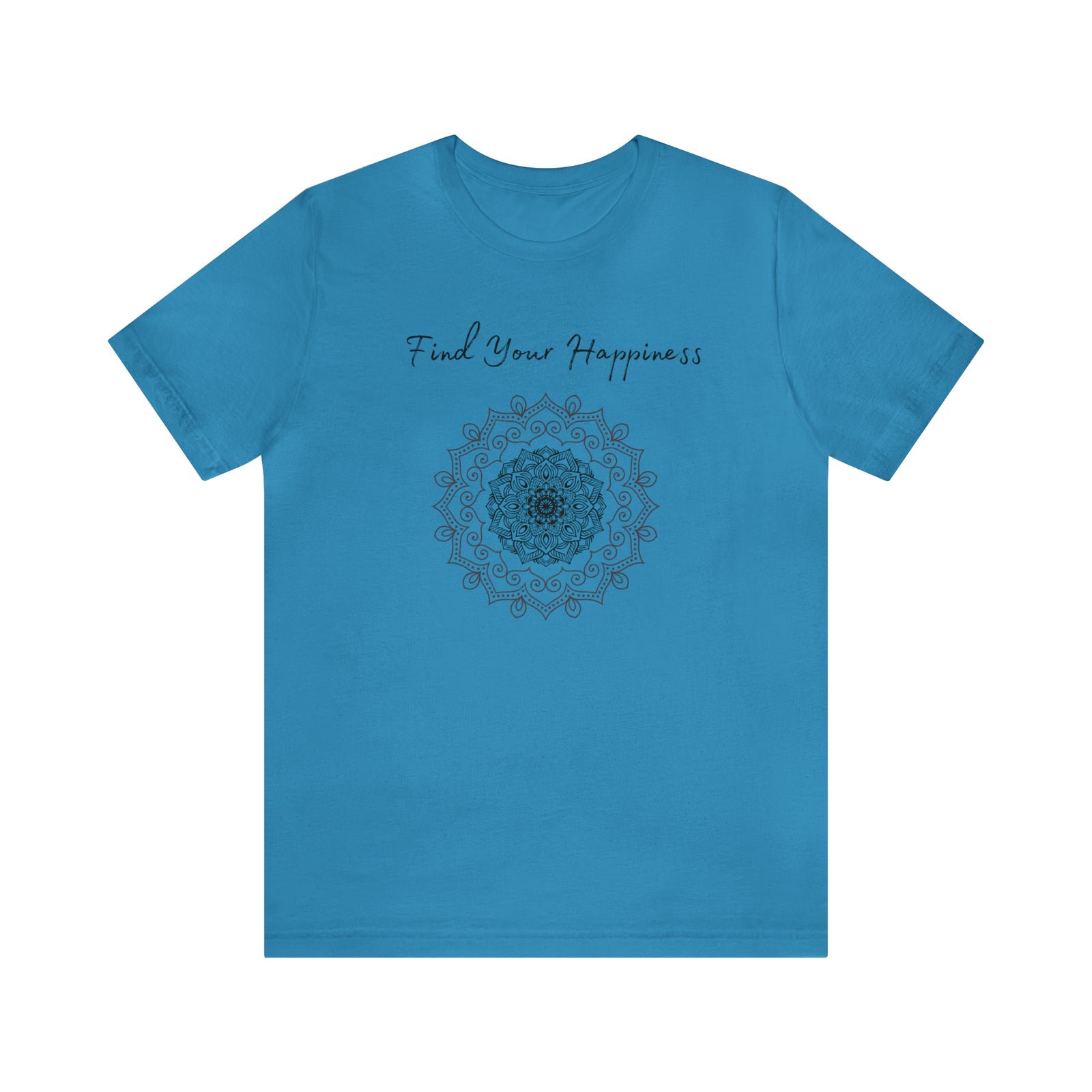 Find your Happiness mandala Unisex Jersey Short Sleeve Tee in 15 colors