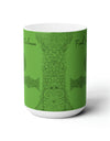 Find your Balance mandala Green background **Ceramic Mug 15oz