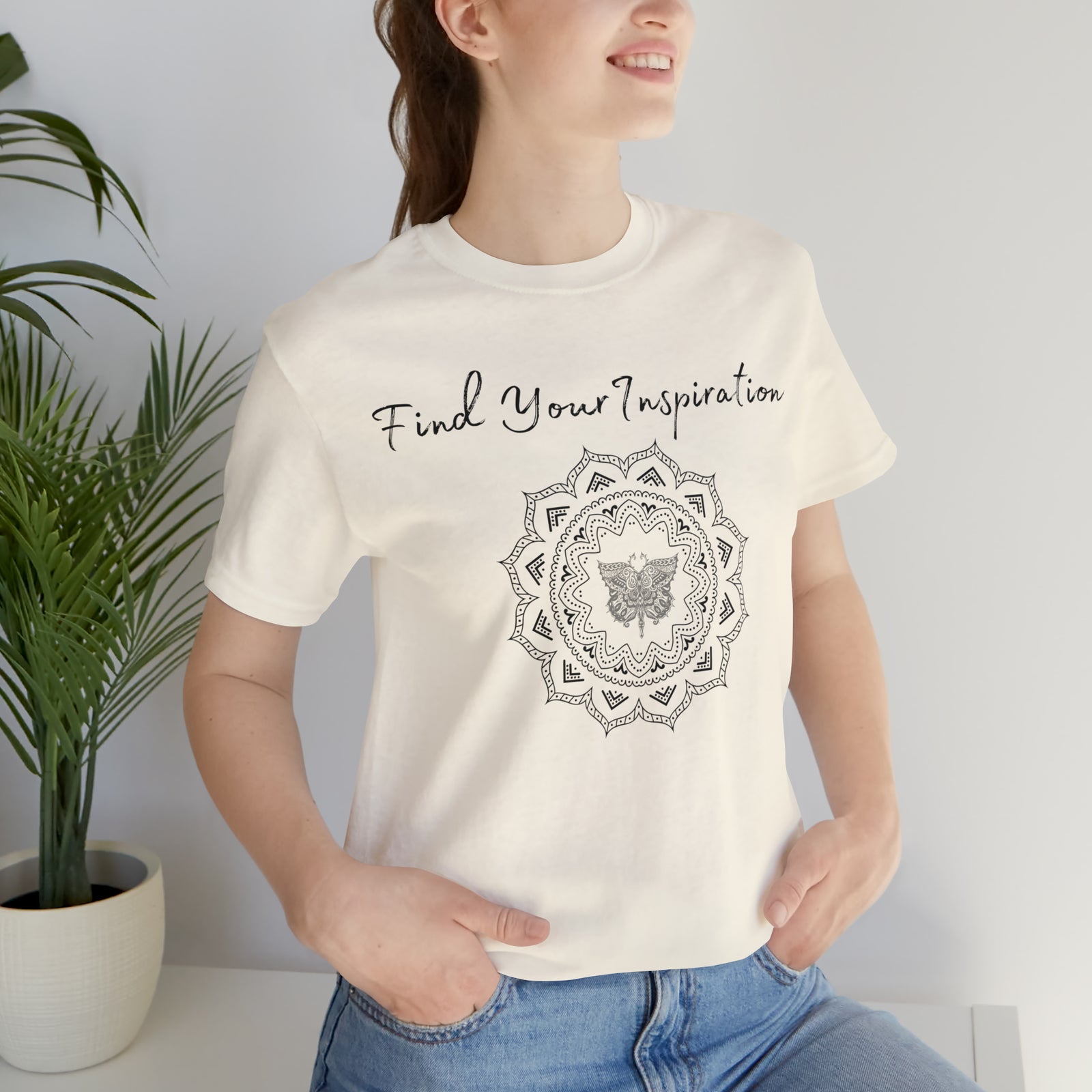 Find Your Inspiration butterfly mandala Unisex Jersey Short Sleeve Tee 15 colors