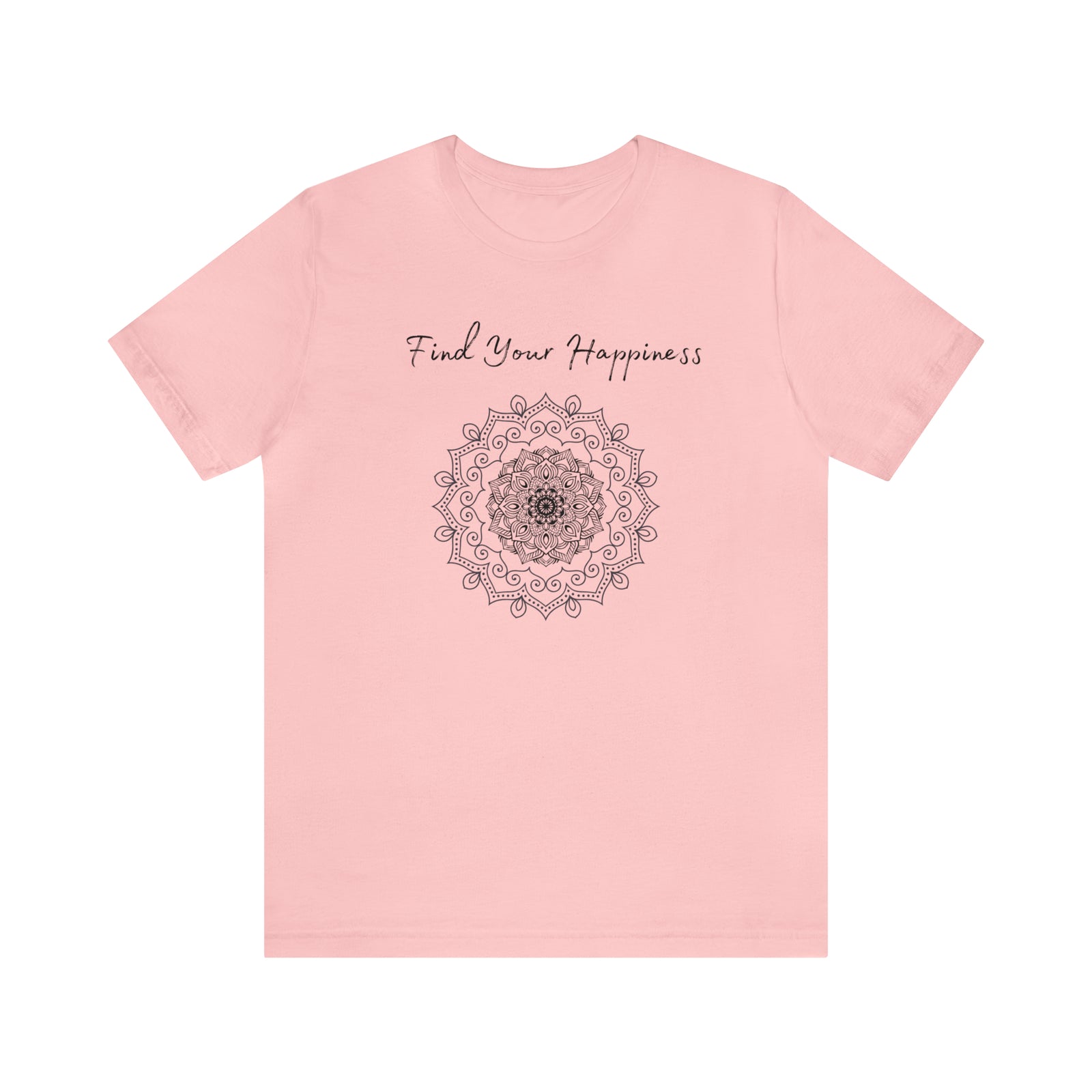Find your Happiness mandala Unisex Jersey Short Sleeve Tee in 15 colors