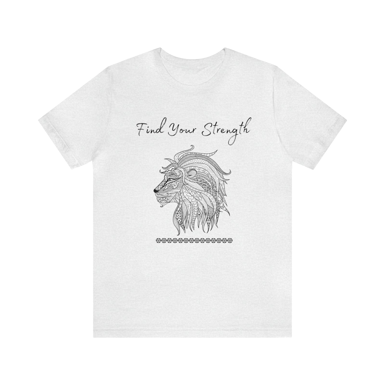 Find Your Strength Lion Mandala Unisex Jersey Short Sleeve Tee 15 colors