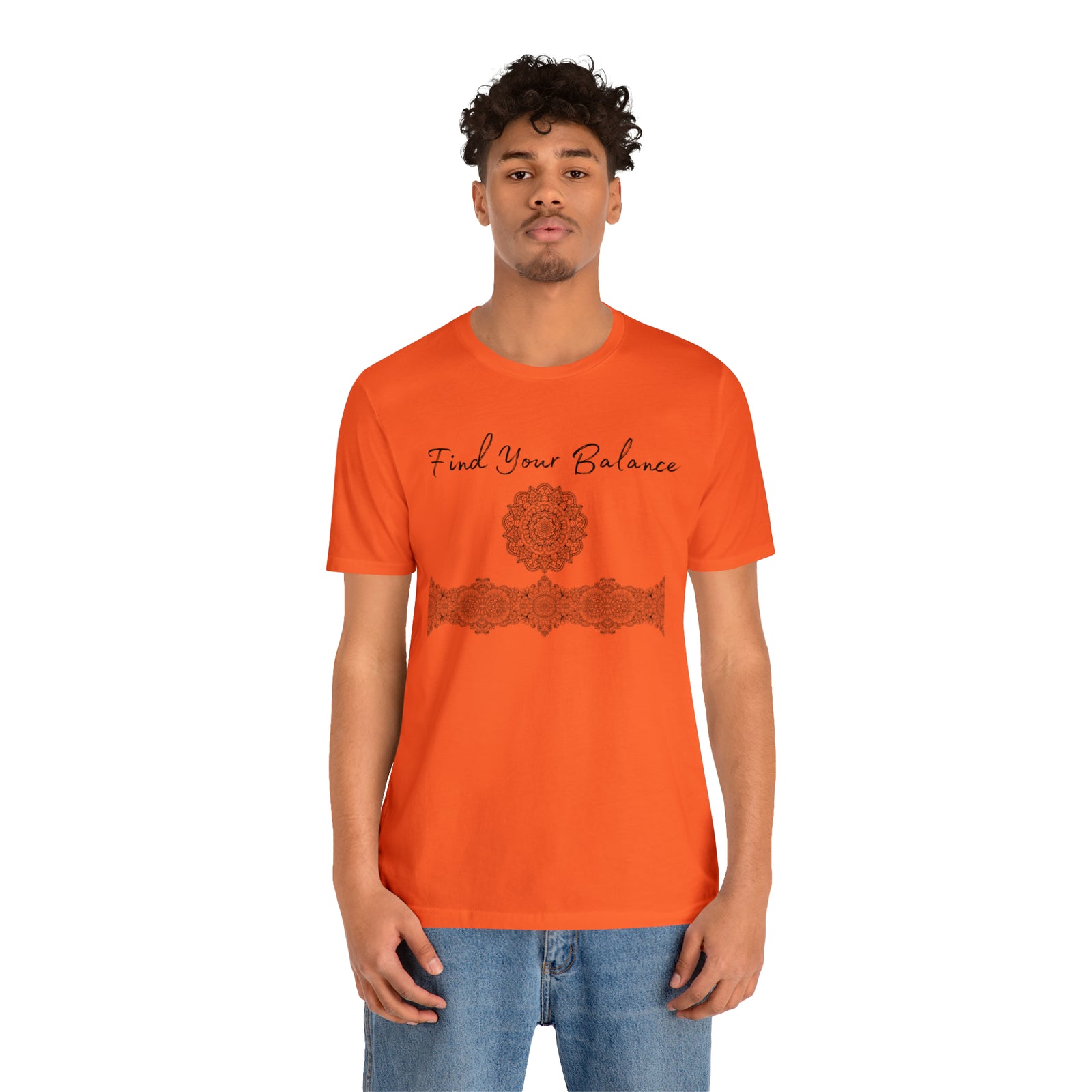 Find Your Balance mandala 2 Unisex Jersey Short Sleeve Tee 15 colors
