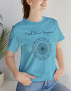 Find your Happiness mandala Unisex Jersey Short Sleeve Tee in 15 colors