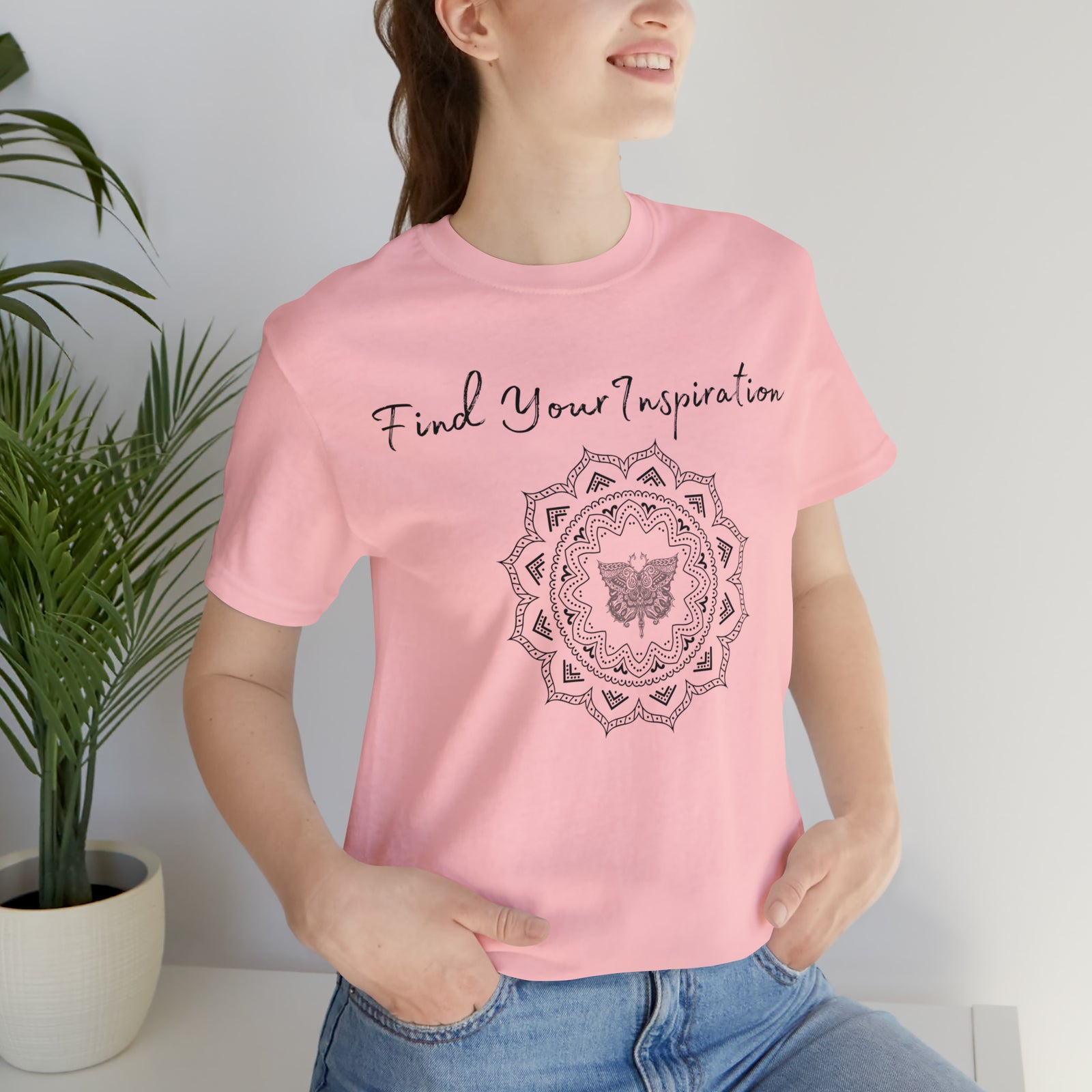 Find Your Inspiration butterfly mandala Unisex Jersey Short Sleeve Tee 15 colors