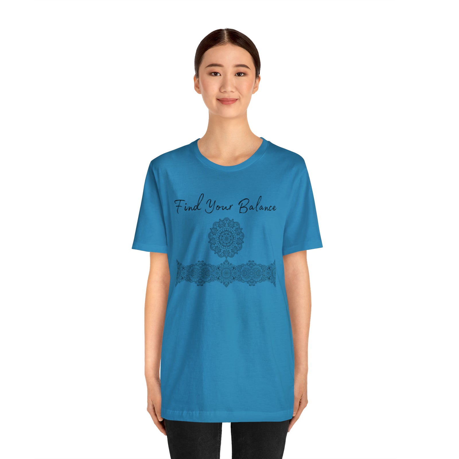 Find Your Balance mandala 2 Unisex Jersey Short Sleeve Tee 15 colors