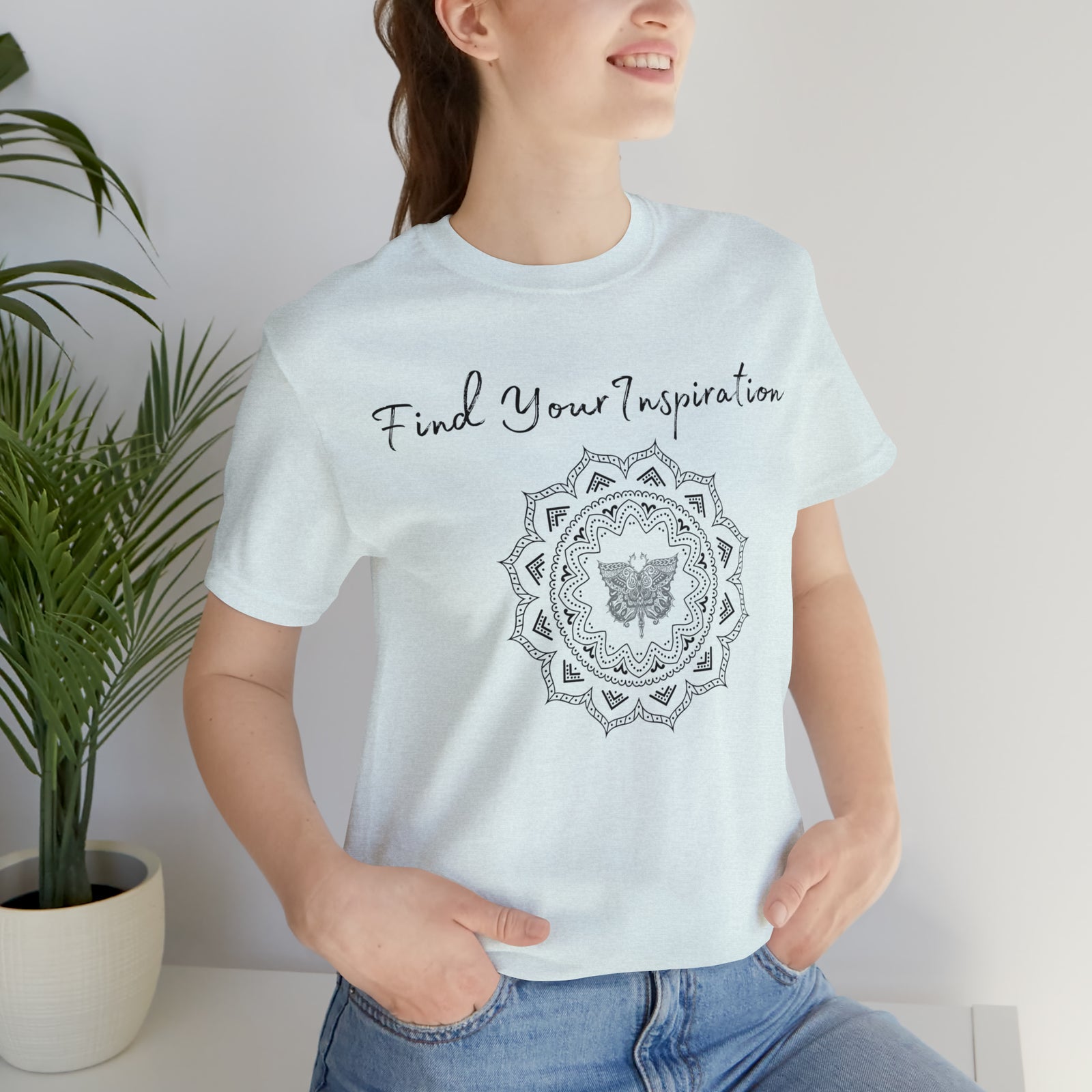 Find Your Inspiration butterfly mandala Unisex Jersey Short Sleeve Tee 15 colors