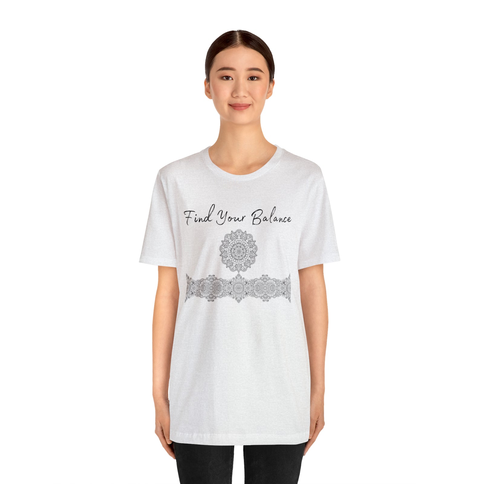 Find Your Balance mandala 2 Unisex Jersey Short Sleeve Tee 15 colors