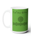 Find your Balance mandala Green background **Ceramic Mug 15oz