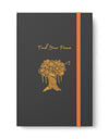 Find your Peace Mandala Tree  and dove design with inside Color Contrast Notebook - Ruled Journal