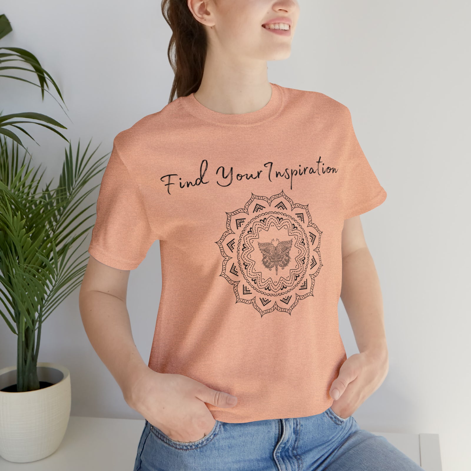Find Your Inspiration butterfly mandala Unisex Jersey Short Sleeve Tee 15 colors