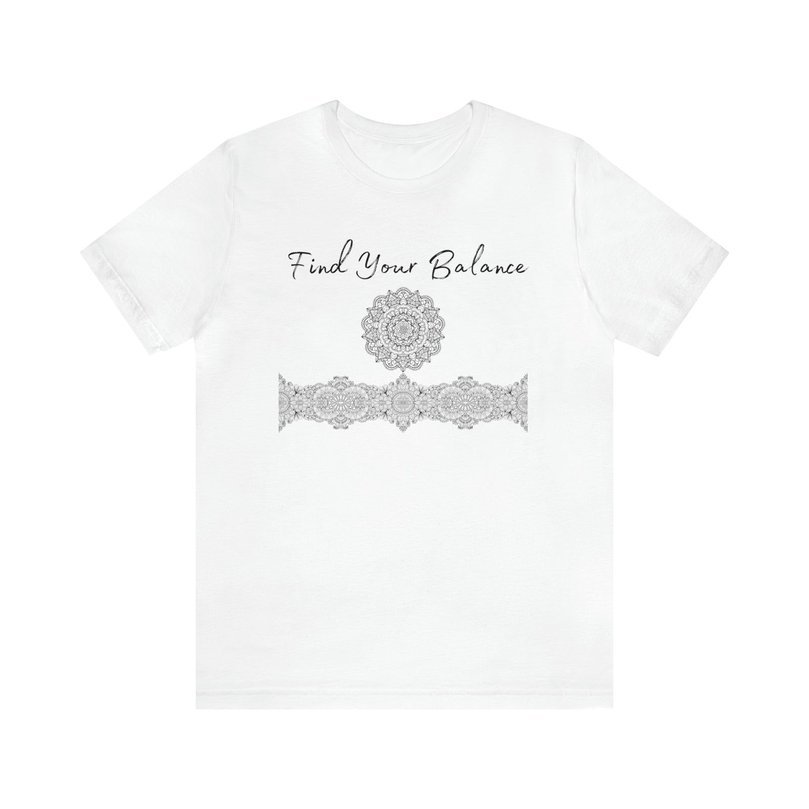 Find Your Balance mandala 2 Unisex Jersey Short Sleeve Tee 15 colors