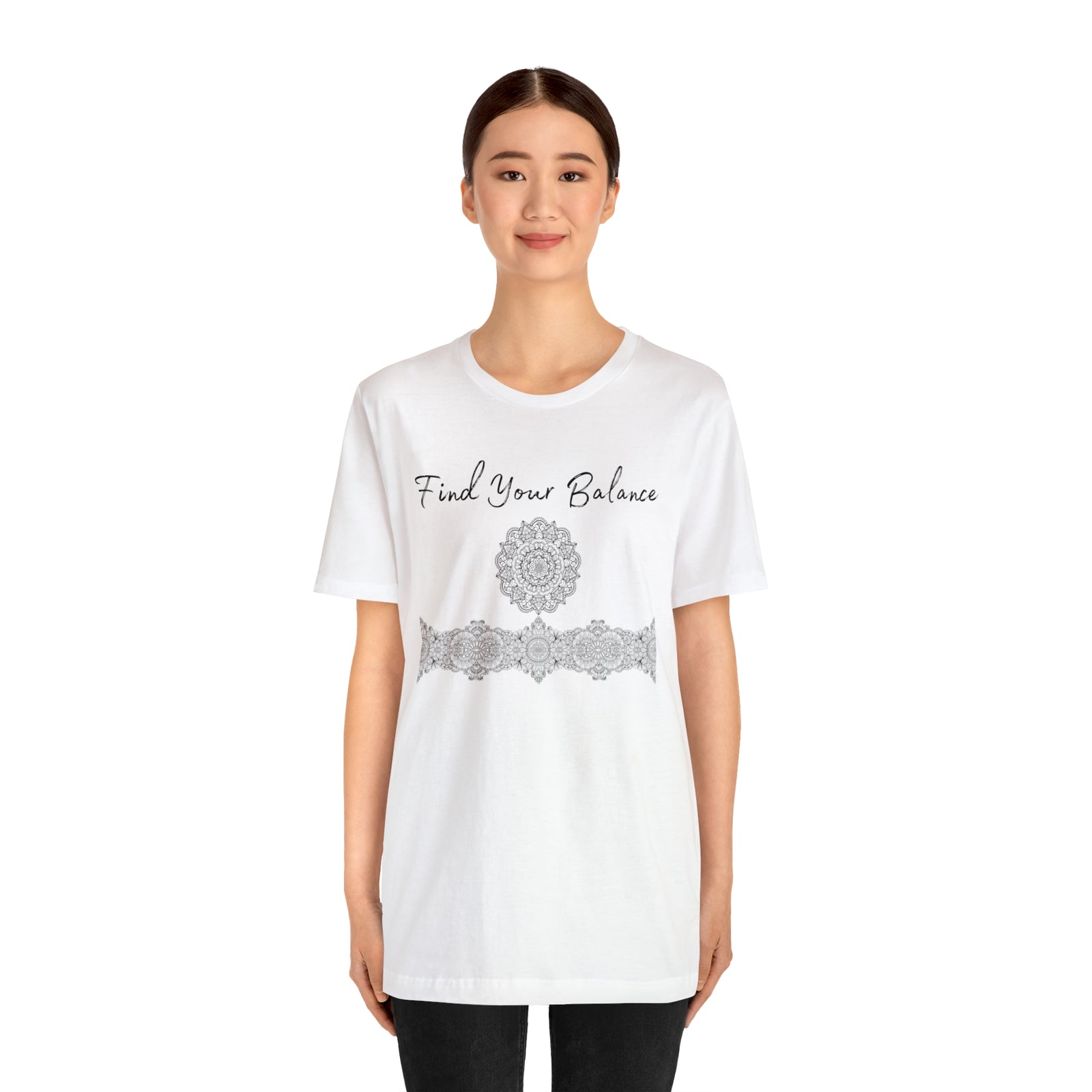 Find Your Balance mandala 2 Unisex Jersey Short Sleeve Tee 15 colors