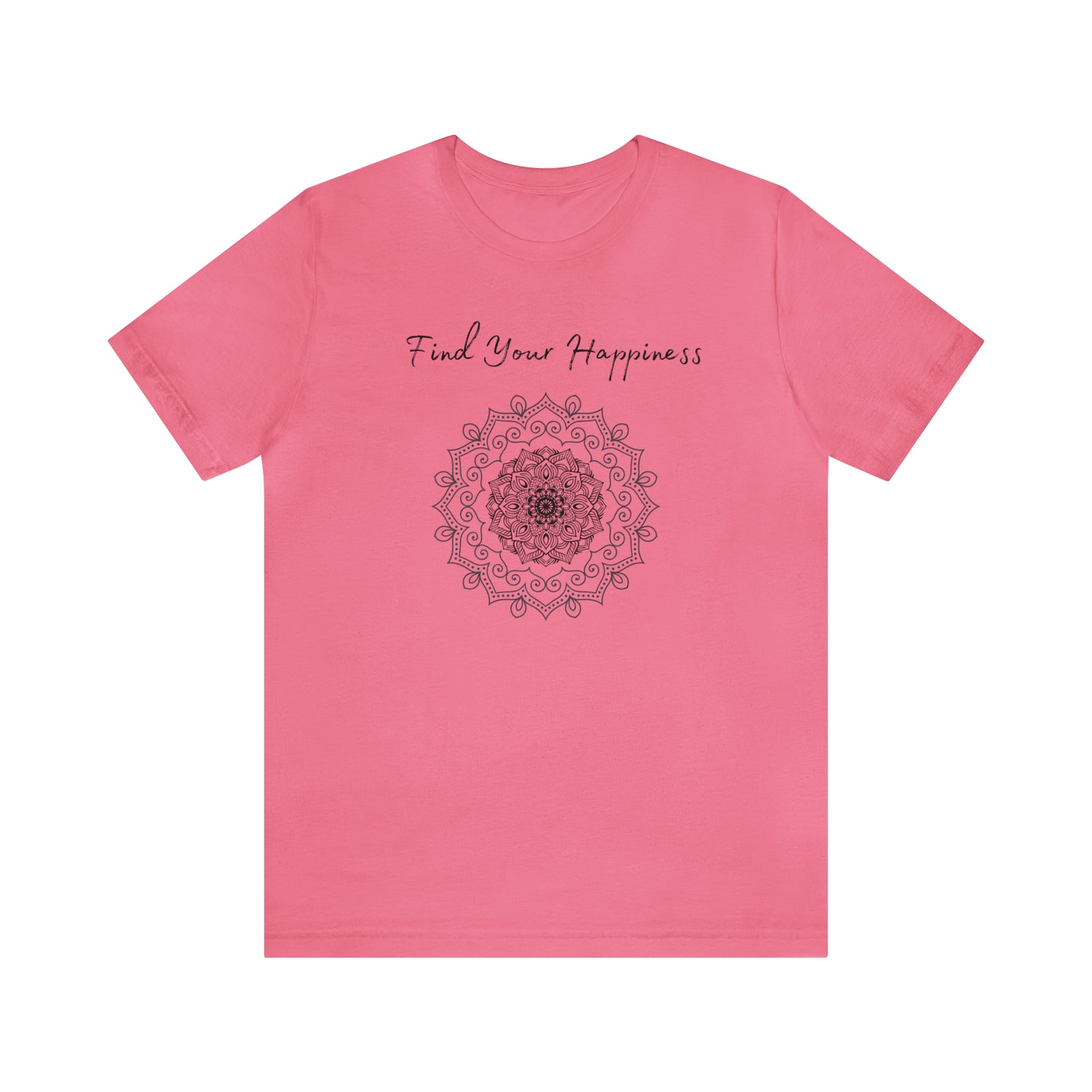Find your Happiness mandala Unisex Jersey Short Sleeve Tee in 15 colors
