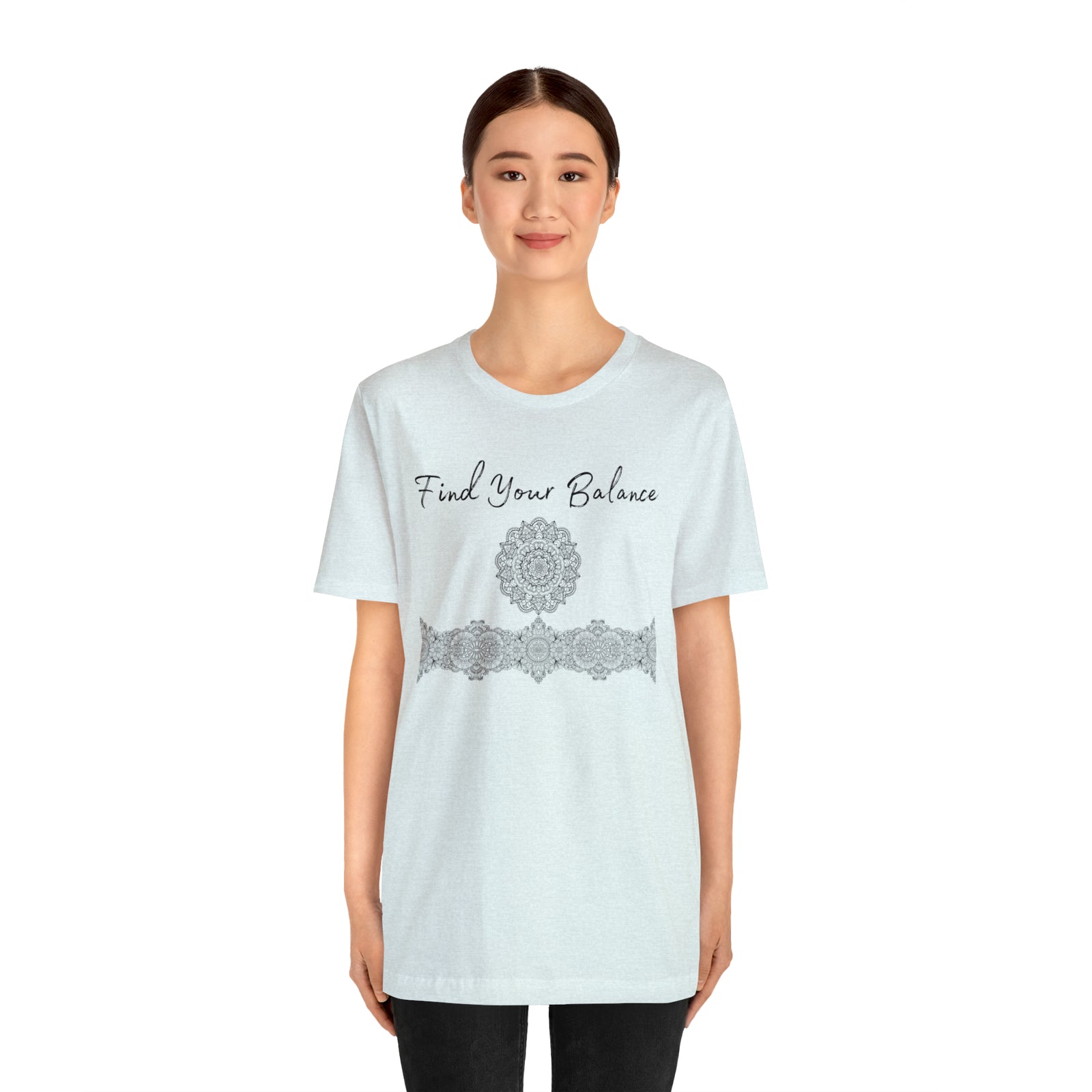 Find Your Balance mandala 2 Unisex Jersey Short Sleeve Tee 15 colors
