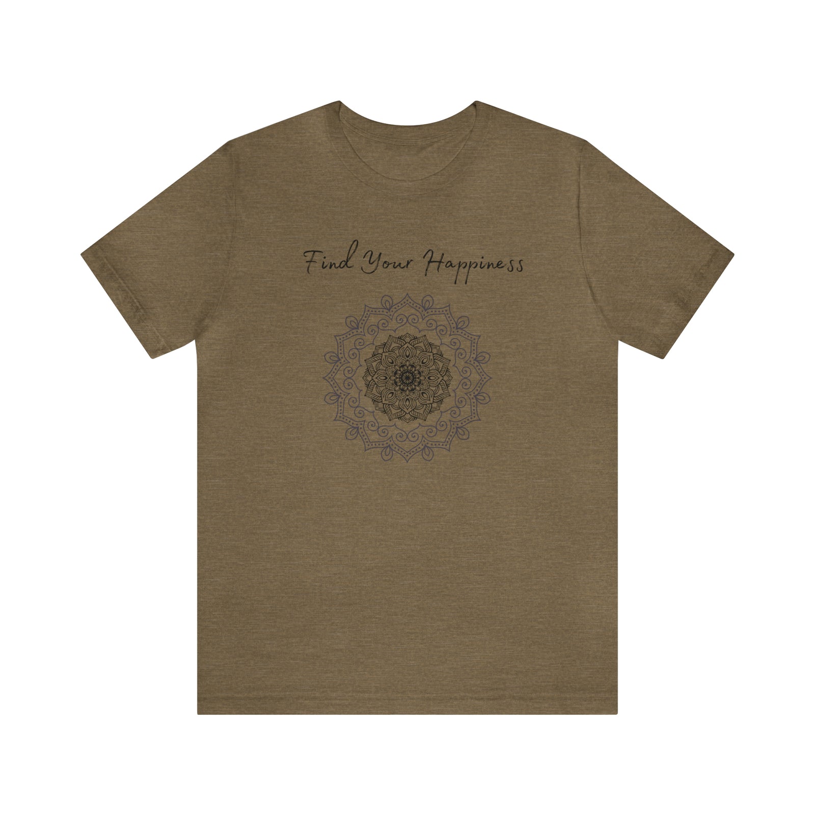 Find your Happiness mandala Unisex Jersey Short Sleeve Tee in 15 colors