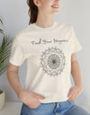 Find your Happiness mandala Unisex Jersey Short Sleeve Tee in 15 colors