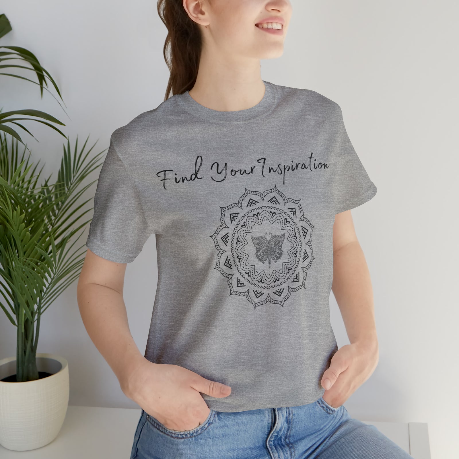 Find Your Inspiration butterfly mandala Unisex Jersey Short Sleeve Tee 15 colors