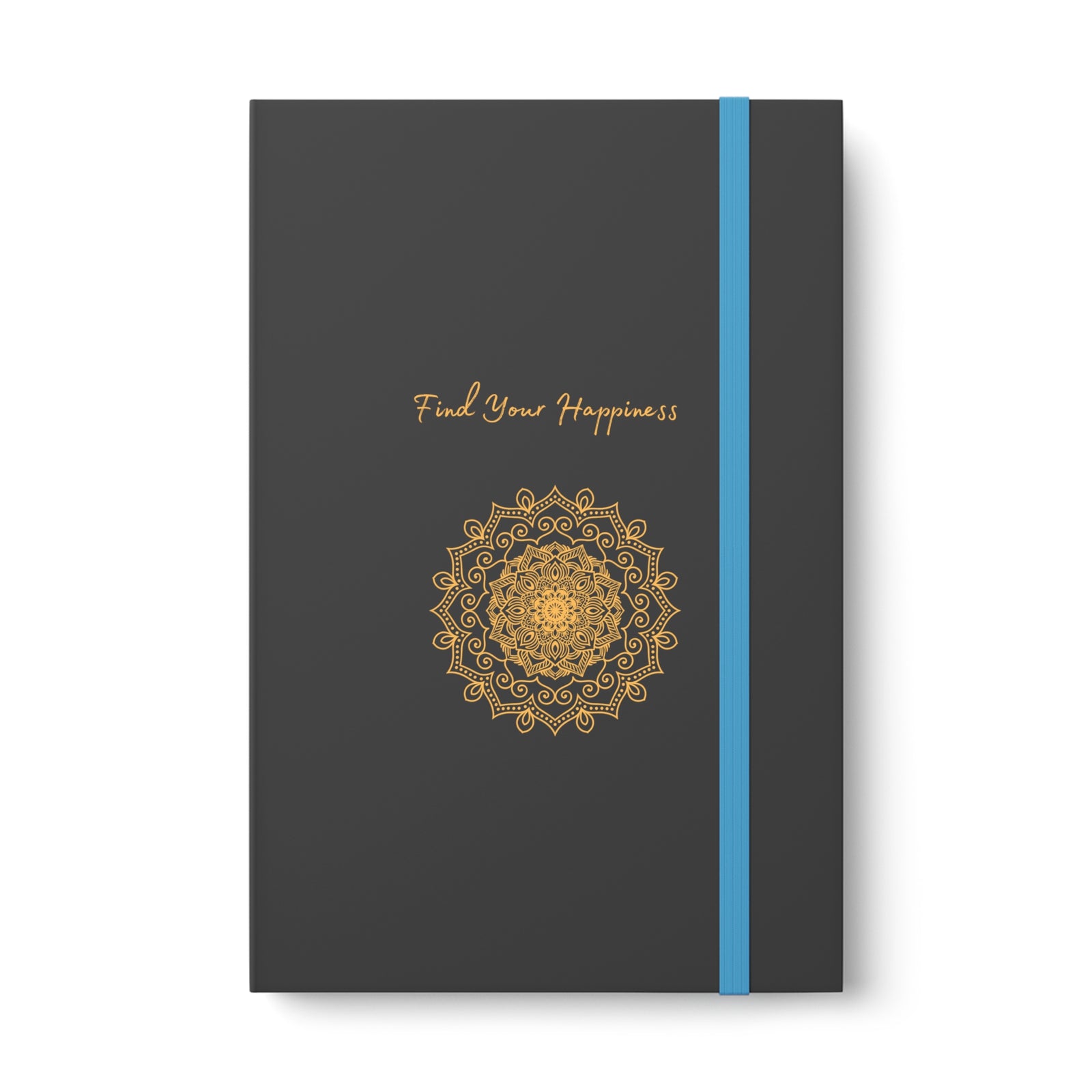 Find Your Happiness Mandala design yellow-Color Contrast Notebook - Journal