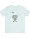 Find Your Peace mandala tree- with dove  Unisex Jersey Short Sleeve Tee- 15 colors