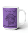 Find your Strength Lion mandala purple background **Ceramic Mug 15oz