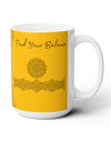 Find your Balance mandala yellow background **Ceramic Mug 15oz