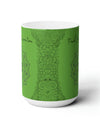 Find your Inspiration butterfly mandala Green background **Ceramic Mug 15oz