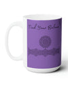 Find your Balance mandala Purple background **Ceramic Mug 15oz