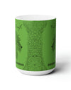 Find your Strength Lion mandala Green background **Ceramic Mug 15oz