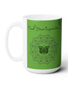 Find your Inspiration butterfly mandala Green background **Ceramic Mug 15oz