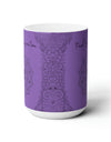 Find your Inspiration butterfly mandala Purple  background **Ceramic Mug 15oz