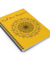 Find your Happiness mandala--Yellow  Spiral Notebook - Ruled Line