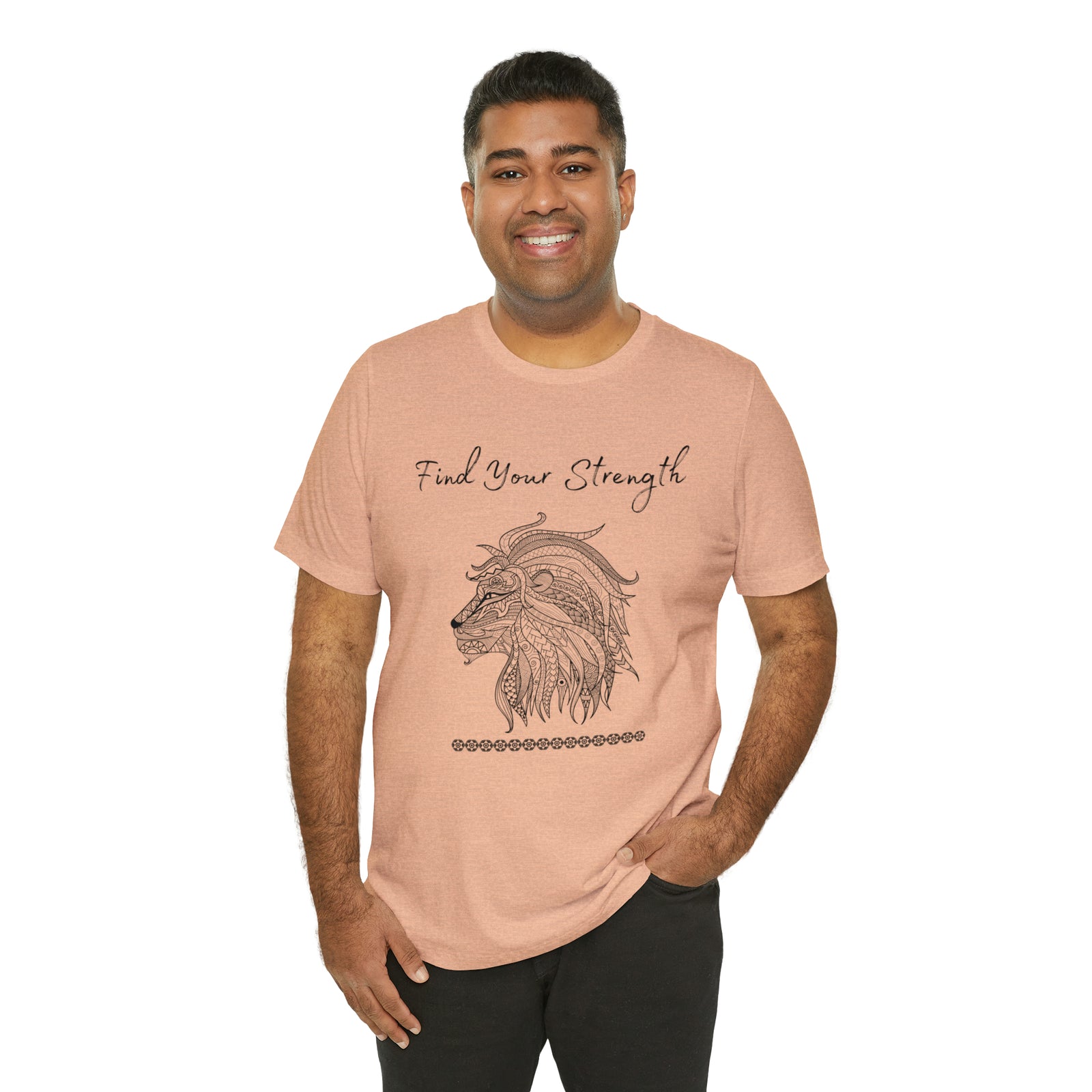 Find Your Strength Lion Mandala Unisex Jersey Short Sleeve Tee 15 colors