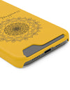 Phone Case With Card Holder Happiness Mandala -Yellow