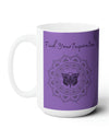 Find your Inspiration butterfly mandala Purple  background **Ceramic Mug 15oz