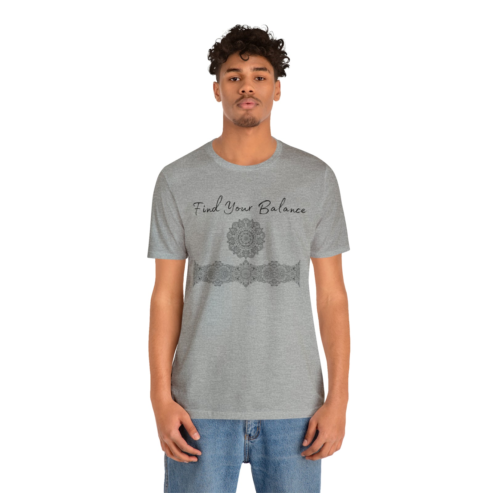 Find Your Balance mandala 2 Unisex Jersey Short Sleeve Tee 15 colors