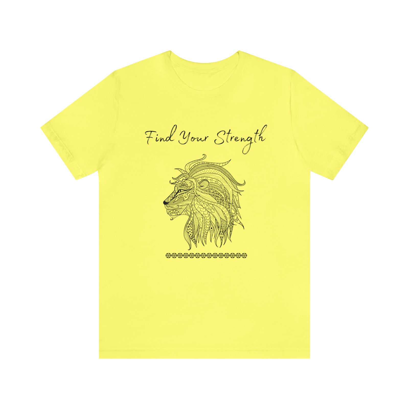 Find Your Strength Lion Mandala Unisex Jersey Short Sleeve Tee 15 colors