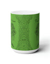 Find your Peace mandala tree green background **Ceramic Mug 15oz