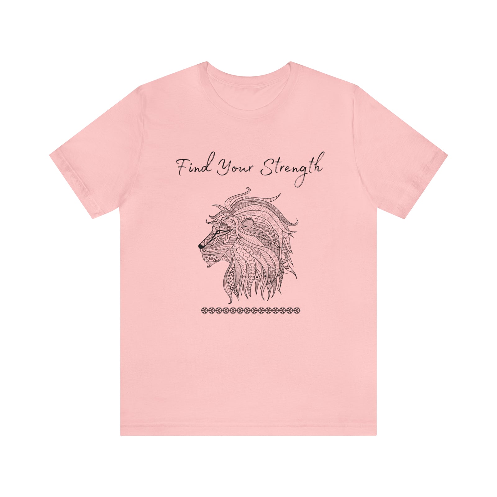 Find Your Strength Lion Mandala Unisex Jersey Short Sleeve Tee 15 colors