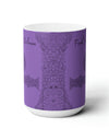 Find your Balance mandala Purple background **Ceramic Mug 15oz