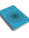 Find your Happiness mandala--Turquoise blue Spiral Notebook - Ruled Line